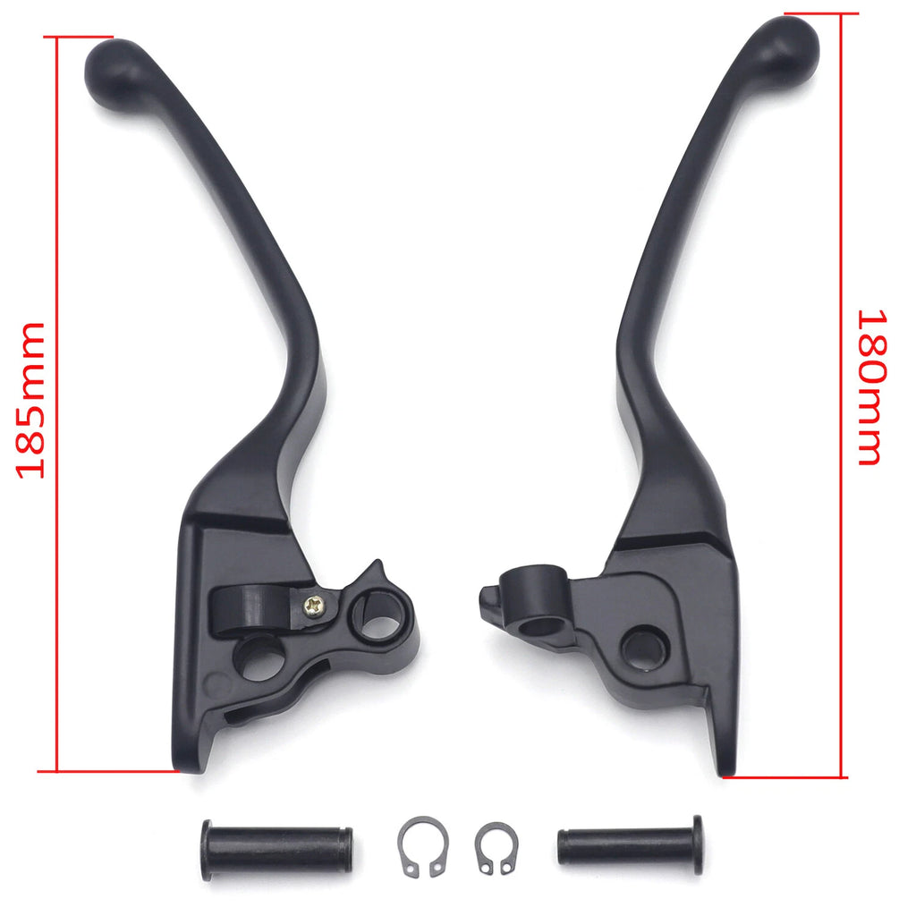 Black Skull Smooth Brake Clutch Levers for Harley Touring Trike (2008–2013)