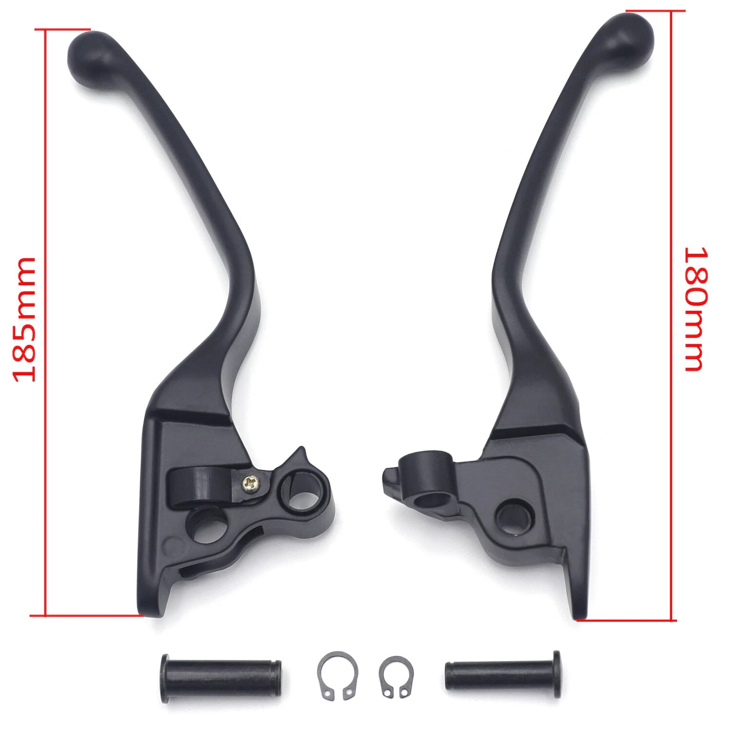 Black Skull Smooth Brake Clutch Levers for Harley Touring Trike (2008–2013)