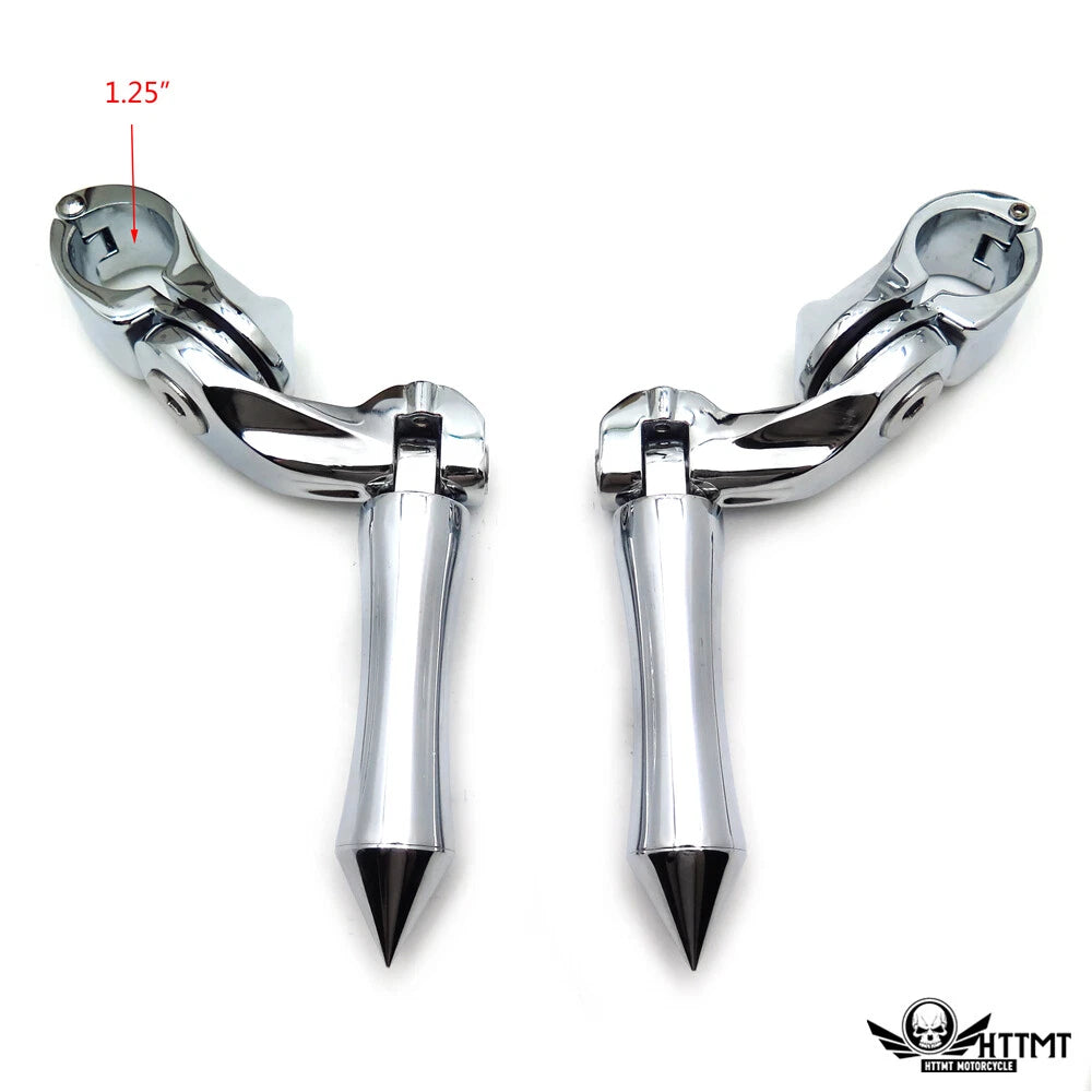 2.5" Chrome Foot Pegs for Harley Sportster Dyna Touring Soft