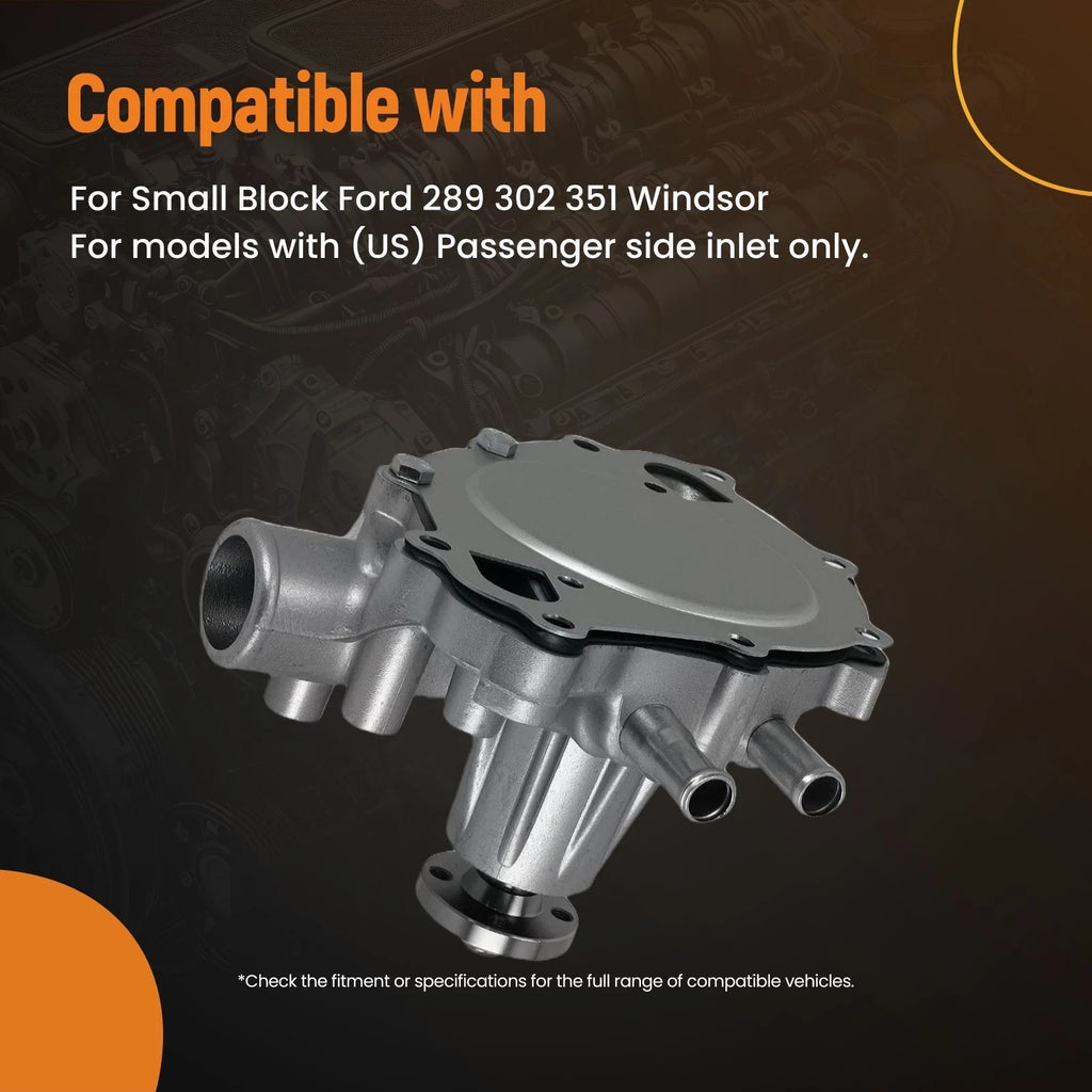 High Flow Aluminum Engine Coolant Pump for Ford SB 289 302 351 Windsor