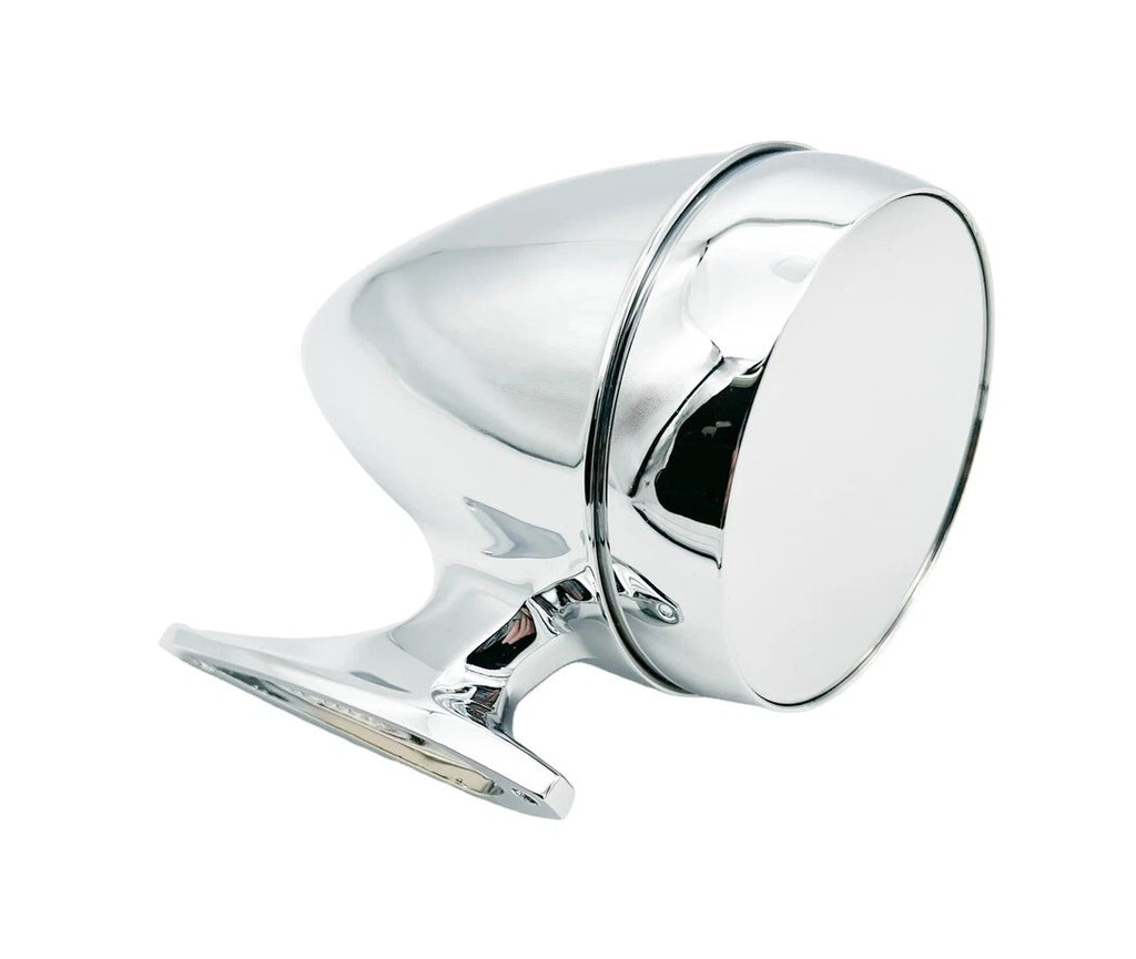 LH Premium Bullet Style Chrome Side Mirror Replacement for Ford Mustang (1965–1968)