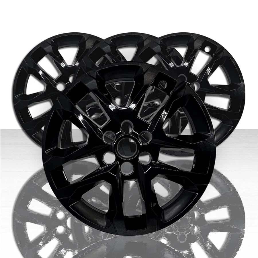 for 2018-2023 Chevrolet Traverse 18" Black Wheel Skins Hub Caps Full Rim Covers