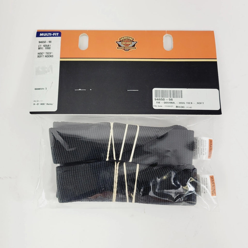 Harley-Davidson Hog Ties Soft Hooks Tie-Down Straps 94650-98 (OEM)