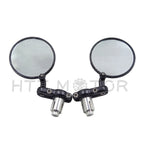 1" Bar End Mirrors for Harley (Carbon Fiber Style)