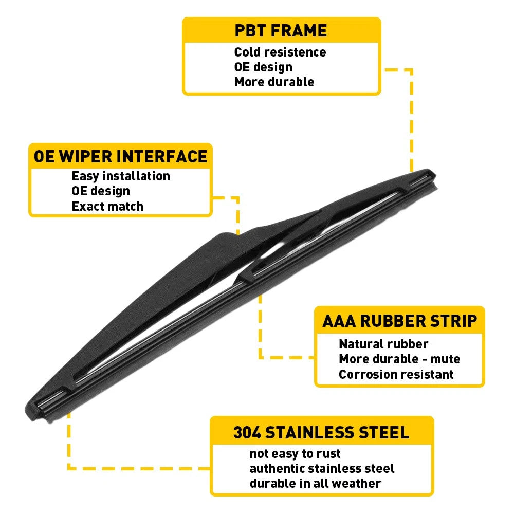 Rear Windshield Wiper Arm with Blade for Toyota Highlander (2001â2007)