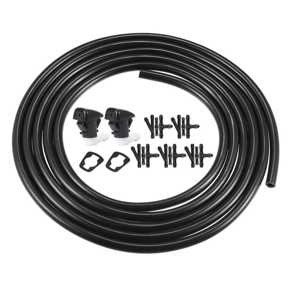 2X Windshield Washer Nozzles with 2.5m Hose Kit for Dodge  68269108AA 5182367AA