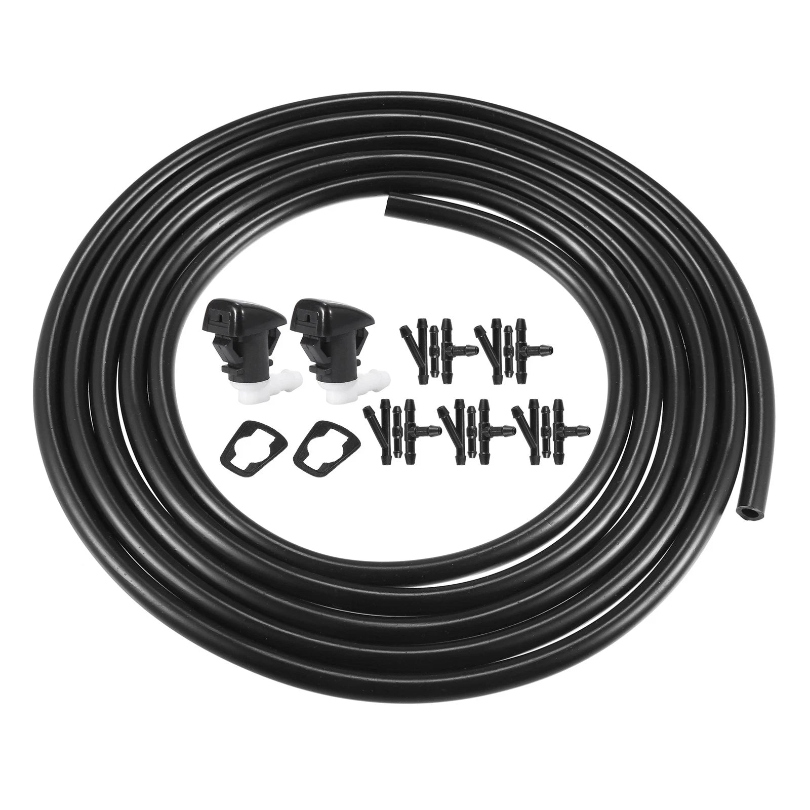 2X Windshield Washer Nozzles with 2.5m Hose Kit for Dodge  68269108AA 5182367AA