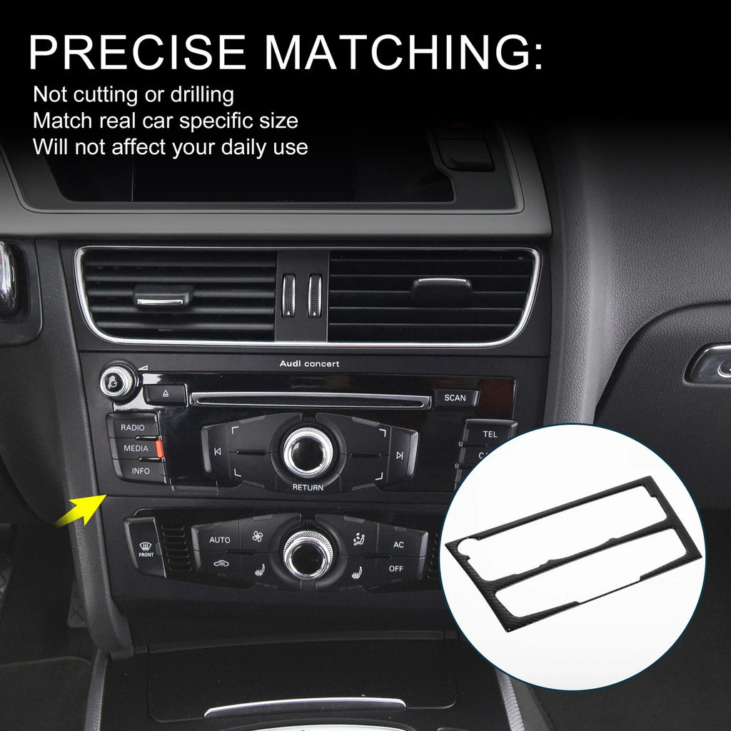 Navigation CD Panel Air Outlet Cover Sticker for Audi A4 A5 S5 (2009–2016)