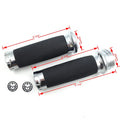 Chrome CNC Cut 1" Skull Handlebar Grip for Harley Touring Sportster Dyna CVO