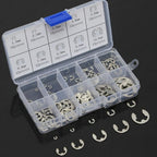 Set of 10 Snap Ring E Clips 1.5mm, 3.5mm, 12mm