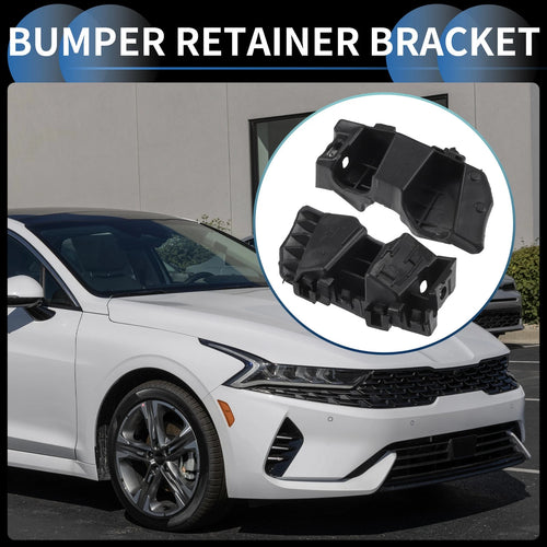 1 Pair Front Bumper Retainer Bracket for Kia K5 (2020–2022) Black ABS