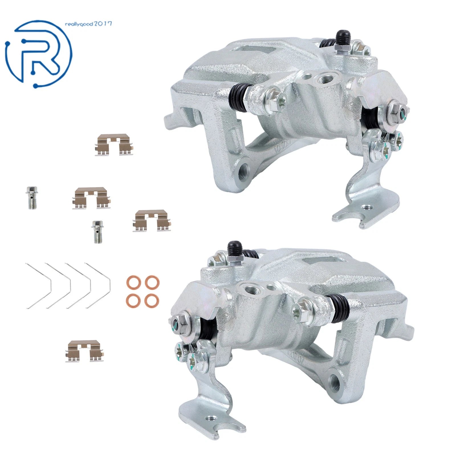 Set of 2 Disc Brake Calipers with Bracket for Honda Accord (2013–2017)