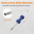 Slide Hammer Dent Puller for Auto Body Repair (13LBS)