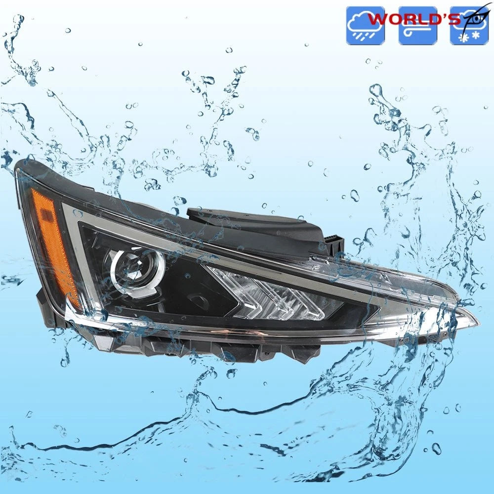 Projector Headlight for Hyundai Elantra (2019–2020) Right Black Housing