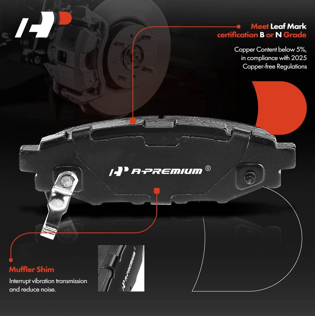 Rear Disc Brake Rotor & Pad Set for Subaru Impreza BRZ