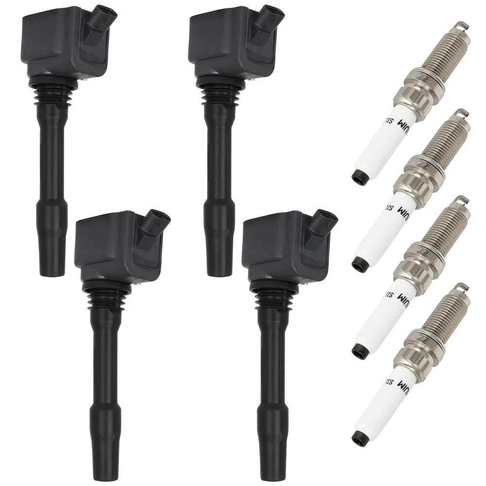 Set of 4 Ignition Coils & 4 Spark Plugs for Mini Cooper (2014–2019)