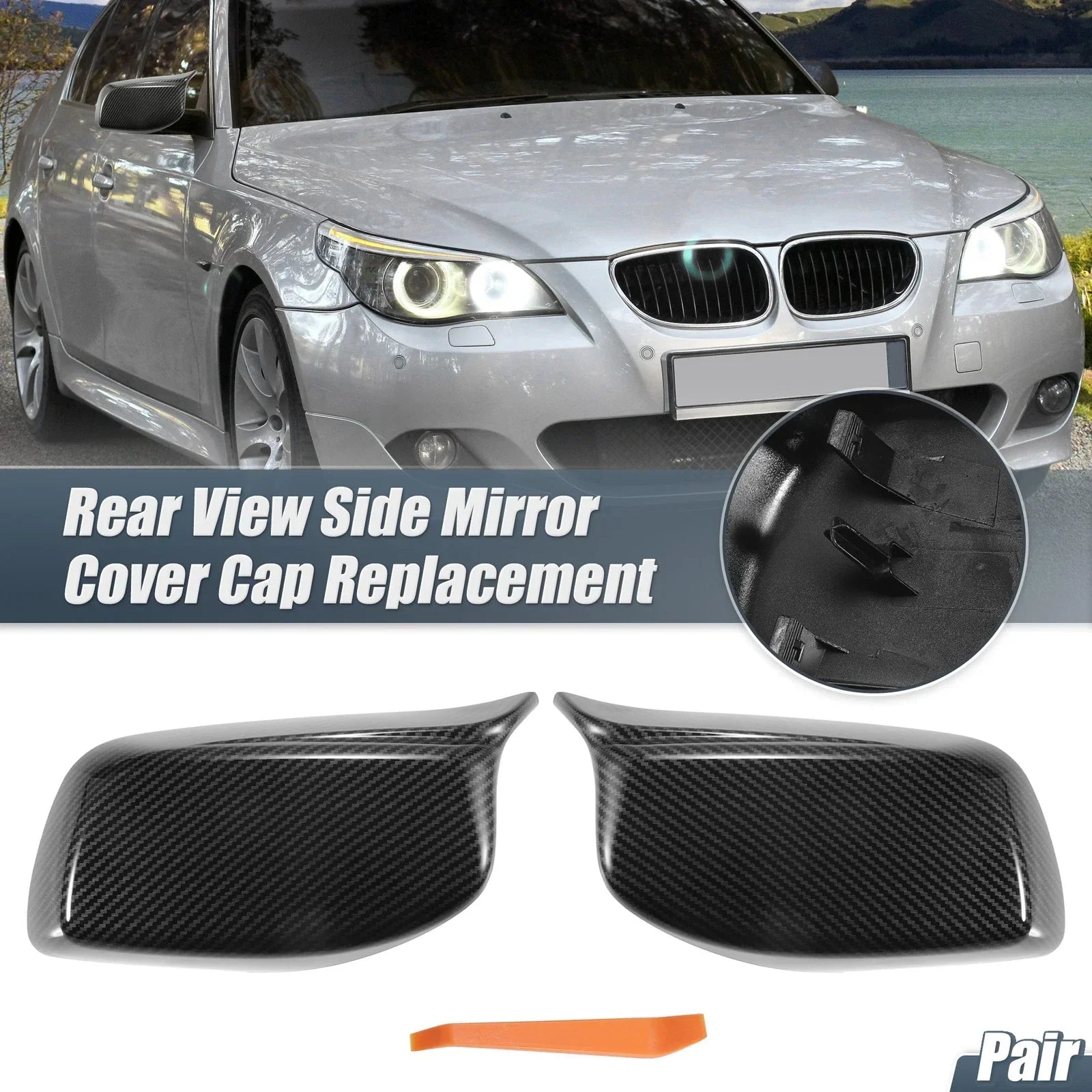 Mirror Cover Carbon Fiber for BMW E60 E61 525i 530i 545i (2004-2010)