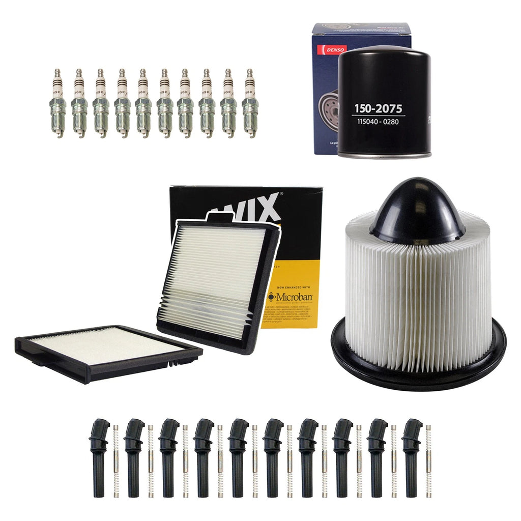 Tune Up Kit with 10 Spark Plugs & Boots for Ford F-250 F-350 SD (2000–2007)
