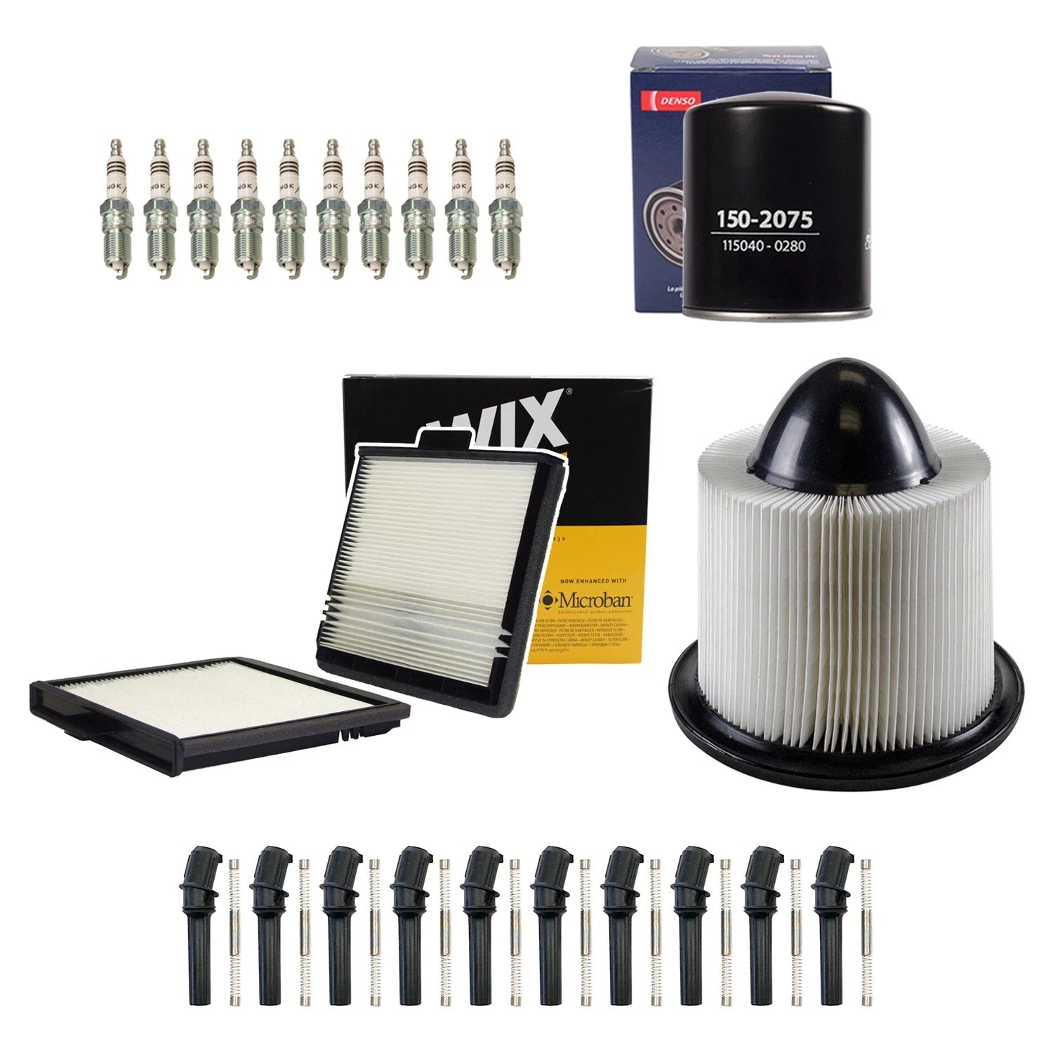 Tune Up Kit with 10 Spark Plugs & Boots for Ford F-250 F-350 SD (2000–2007)