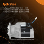 Starter for Takeuchi TL150 (1999–2005) 4TNE102 4TNE106 12390077010 S13160 9TH