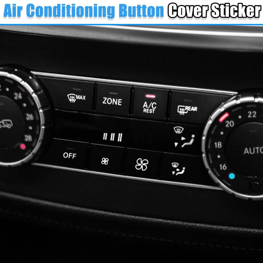 Front Center Console Air Conditioning Button Stickers Set for Mercedes-Benz