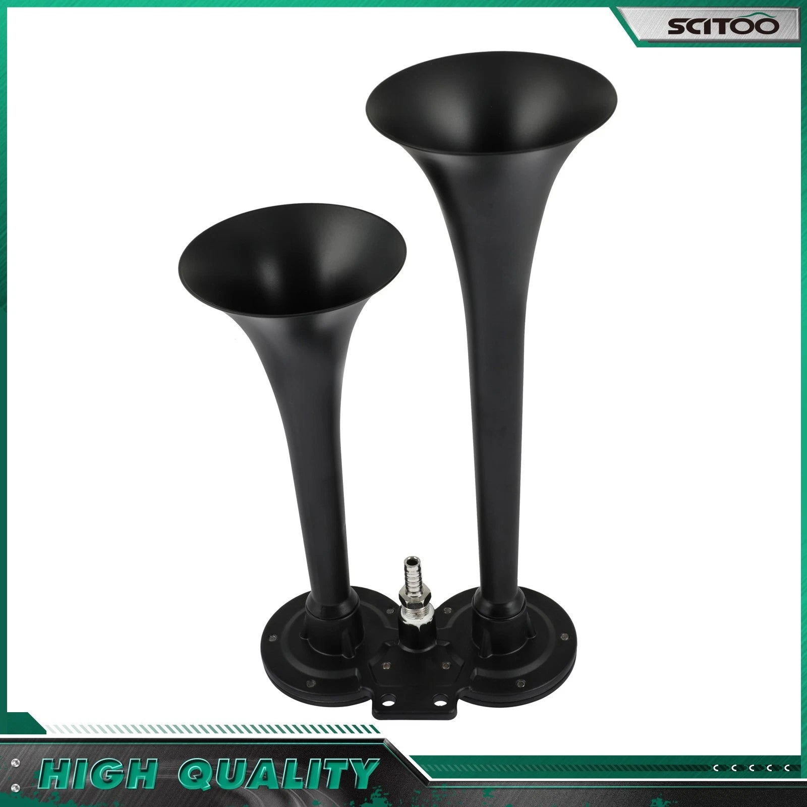 Dual Trumpet Air Horn System Kit for Car Truck Boat (12V)