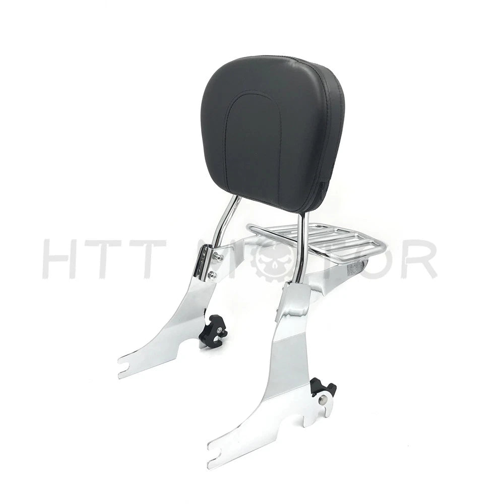 Detachable Sissy Bar Backrest w/ Luggage Rack for Sportster XL883 (2004–2016)