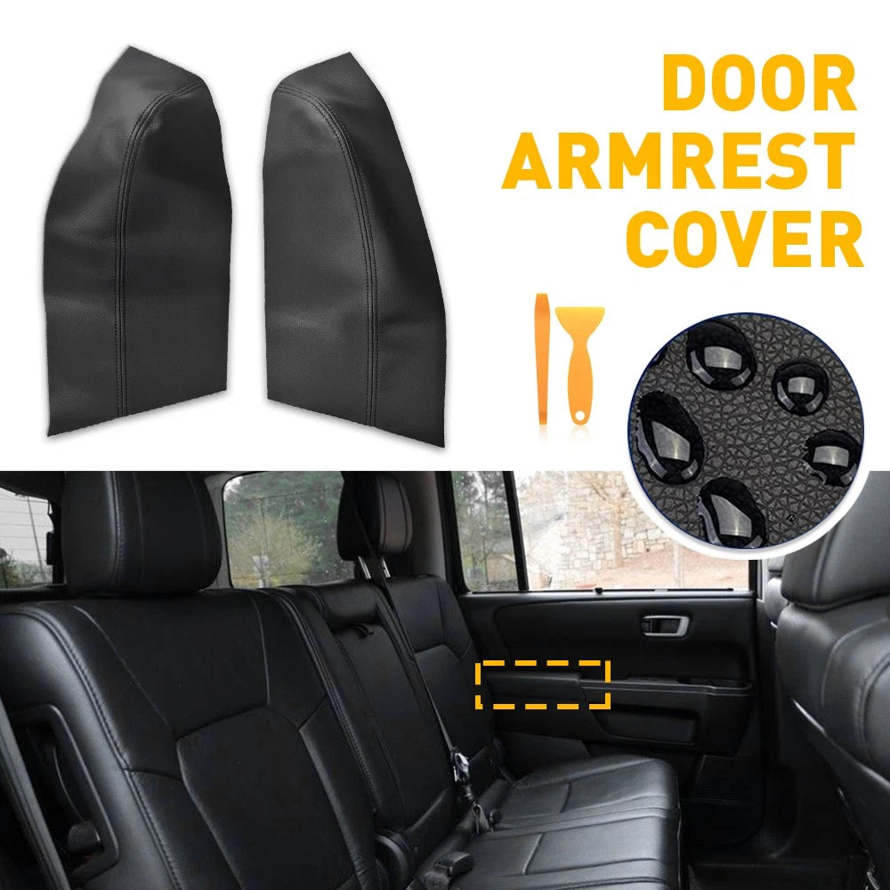 Leather Rear Door Panels Armrest Cover for Honda Pilot (2009–2015)