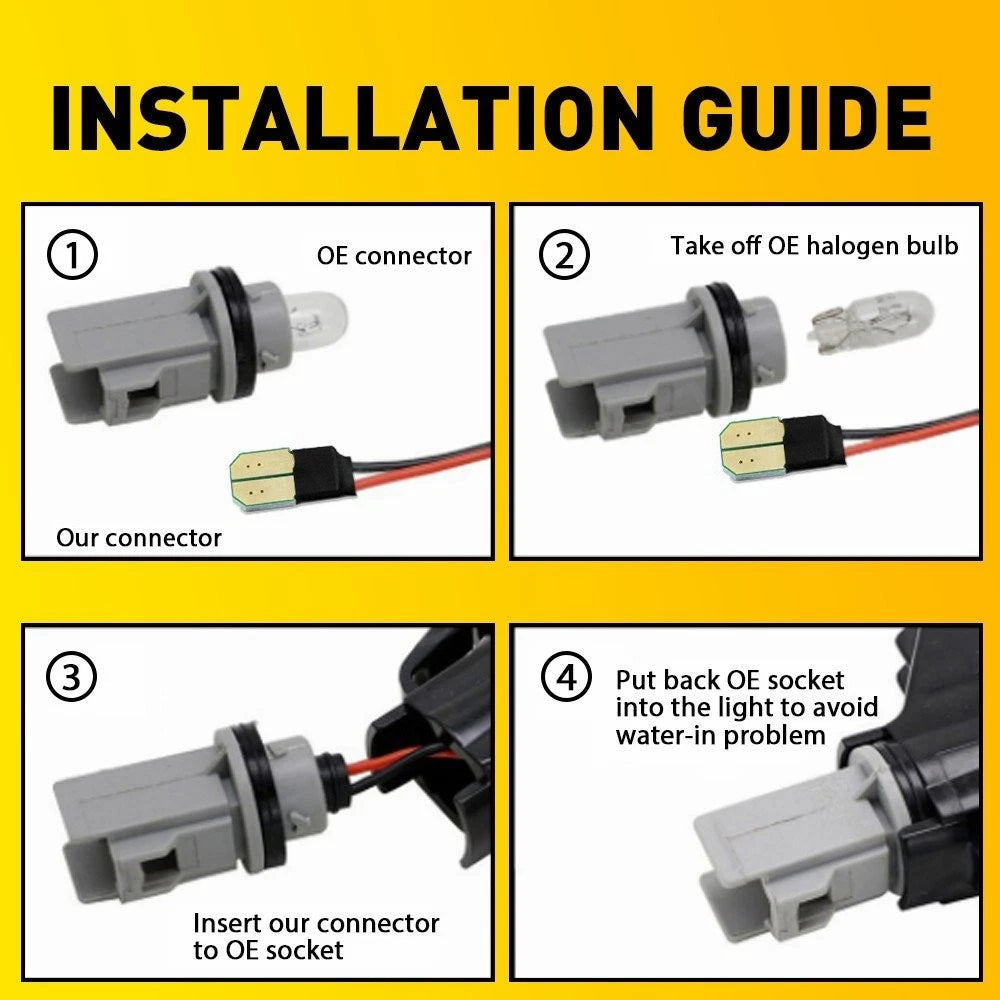 White LED Side Marker Light for GMC Sierra 2500HD 3500HD (1999â2014)