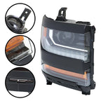 Headlight for Chevy Silverado 1500 (2016-2018) RH Side HID/Xenon LED DRL
