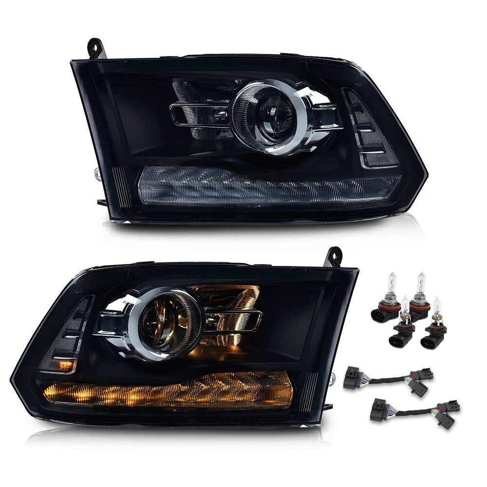 LED Projector Headlights for Ram 1500 2500 3500 (2009–2018) Smoke