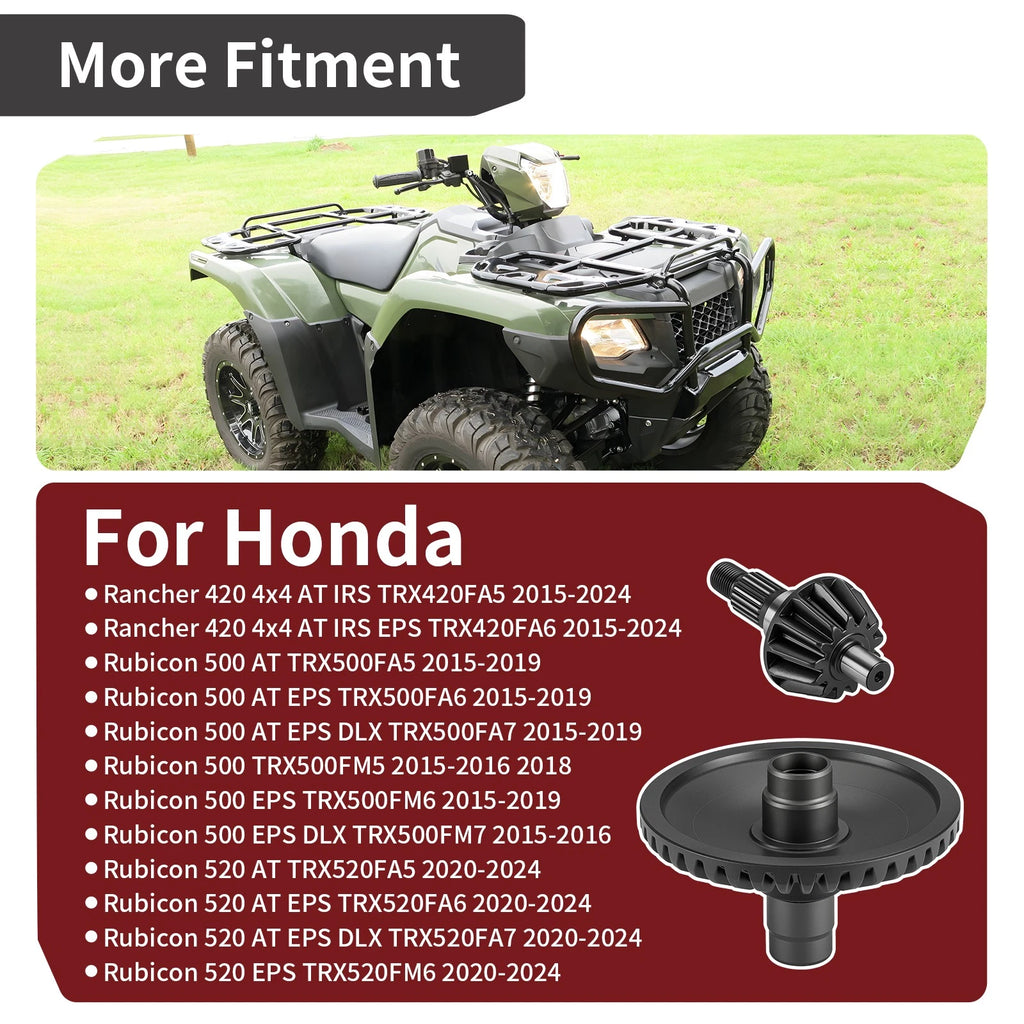 Rear Differential Gear Ring Pinion for Honda Foreman Rubicon 500 (2015–2019)
