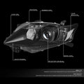 Projector Headlights Assembly for Lexus RX350 (2010–2012) - Black/Clear