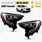 HID/Xenon Headlight Pair for GMC Terrain (2018–2021) w/LED DRL