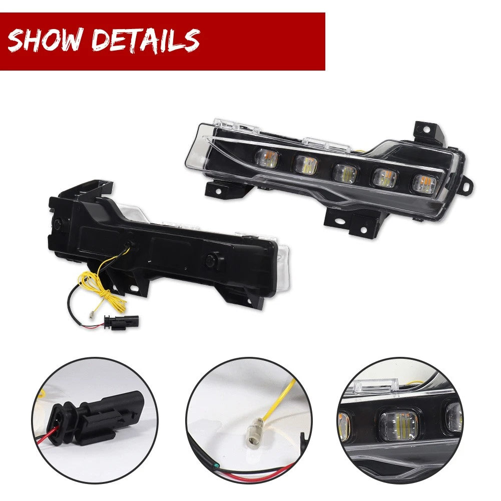 Switchback LED Front DRL Turn Signal Lights for Tesla Model 3, Model Y