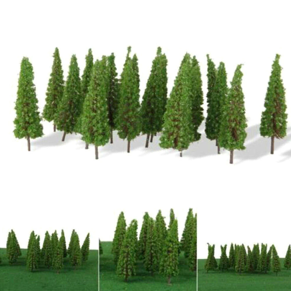 50Pcs 5.8cm Model Trees for HO Scale Train Railroad Diorama Landscape