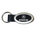 Black Leather Oval Keychain - Officially Licensed for Acura RDX