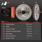 Front Disc Brake Rotors for Chevy City Express (2015–2018) Nissan LEAF