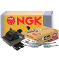 NGK HEI Ignition Coils & 4 Spark Plugs for Mazda 626 MX-6 (1992–1997)