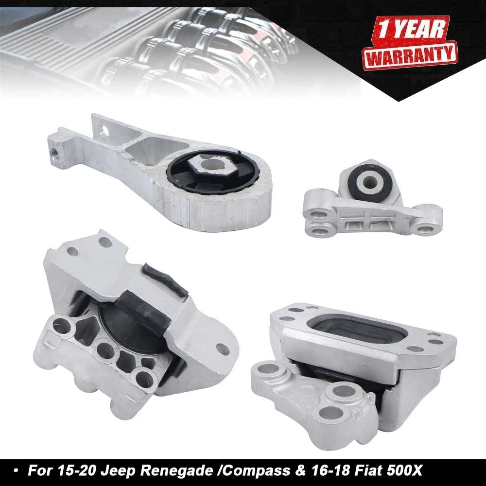 Set of 4 Engine Motor and Transmission Mounts for 2015-2017 L4 2.4L