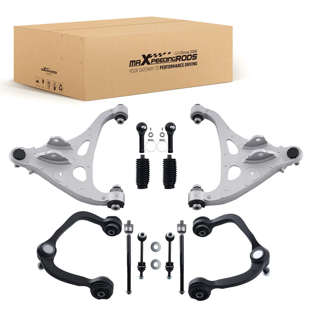 12x Front Upper Lower Control Arms Tie Rod End Assembly for Ford F-150 (2005)