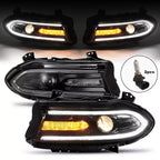 Pair LED Projector Headlights for Dodge Charger (2015–2023)