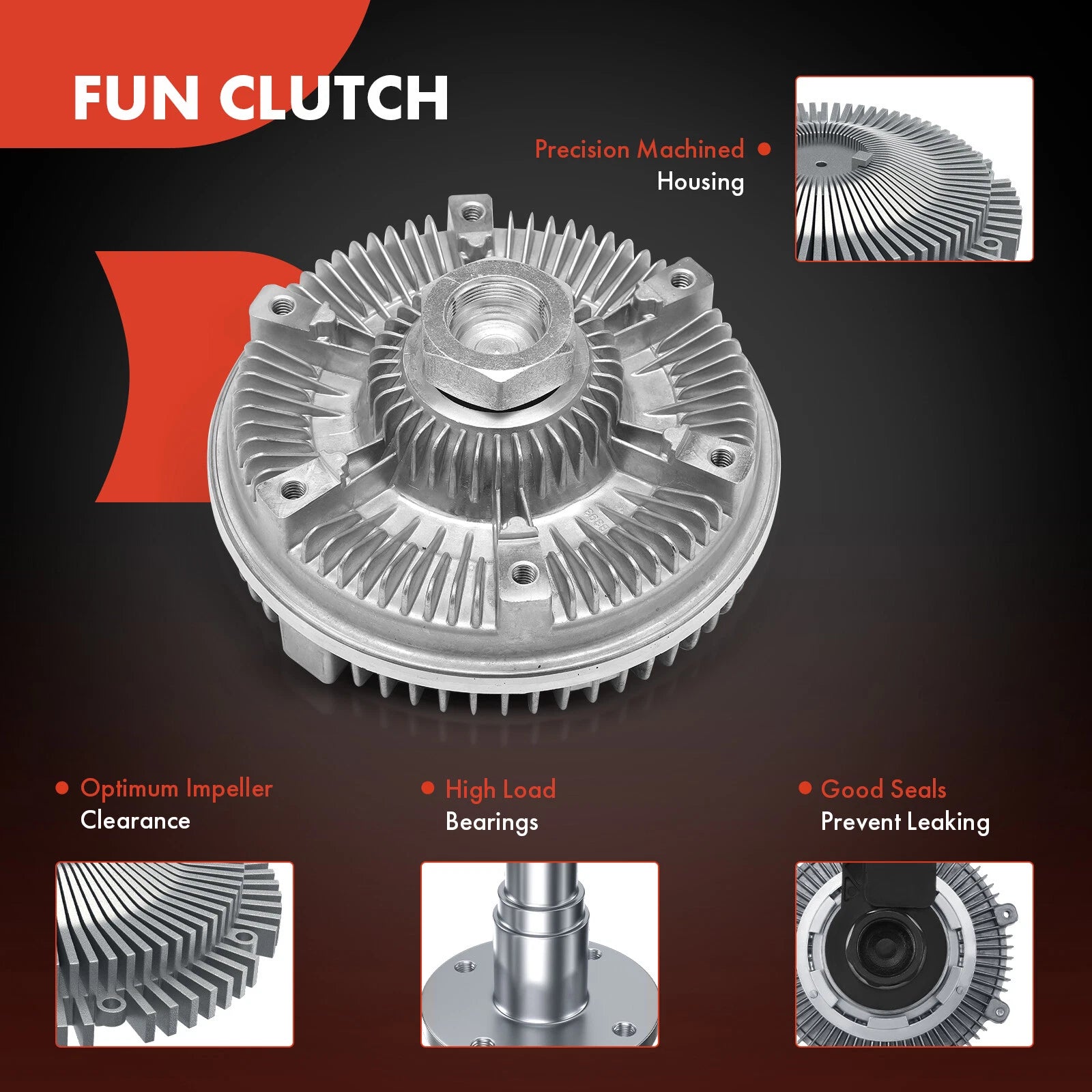 Radiator Fan Clutch for Ford F-150 F-250 F-350 E-250 E-350 (1980–1996)