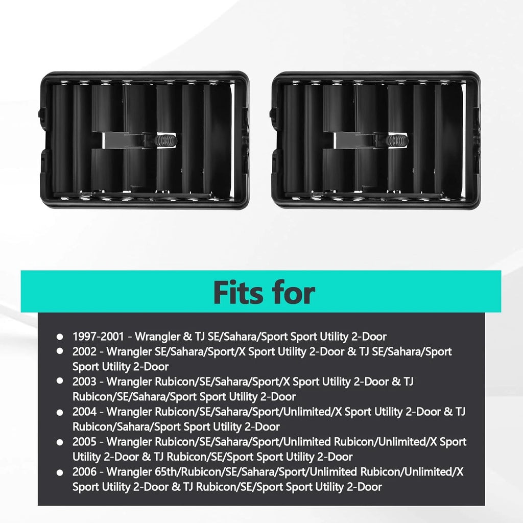 Set of 2 Side Dash Vents for Jeep Cherokee XJ (1997–2001)