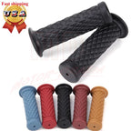 7/8" Rubber Handlebar Grips for Motorcycle Bike Cafe Racer ATV (Fits Various)