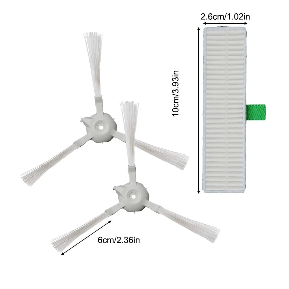 Set of 2 Filters with 2 Side Brushes for
