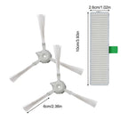 Set of 2 Filters with 2 Side Brushes for