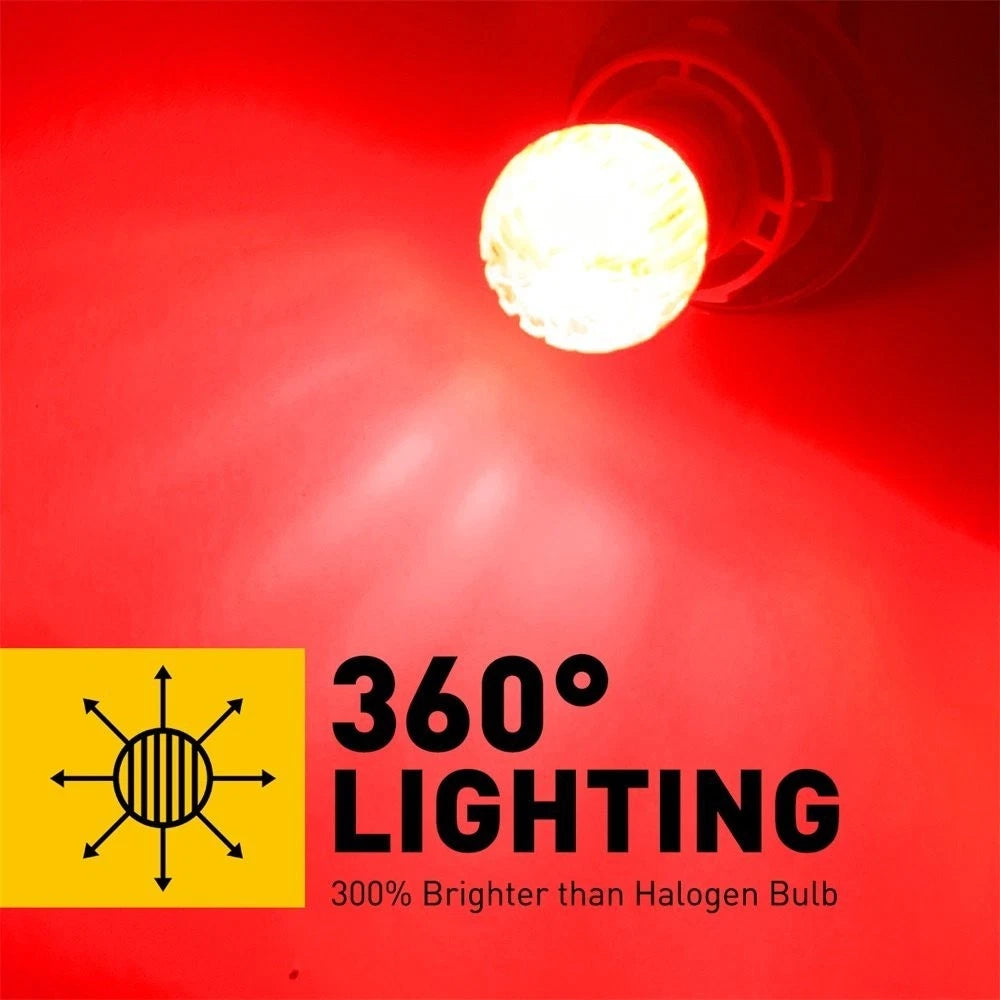 2X LED Brake Stop Tail Light Bulbs for BAY15D Vehicles