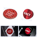 Red Carbon Engine Start + Cigarette Lighter Eject Button Trim for Audi A4 S4 RS4 (2016–2019)