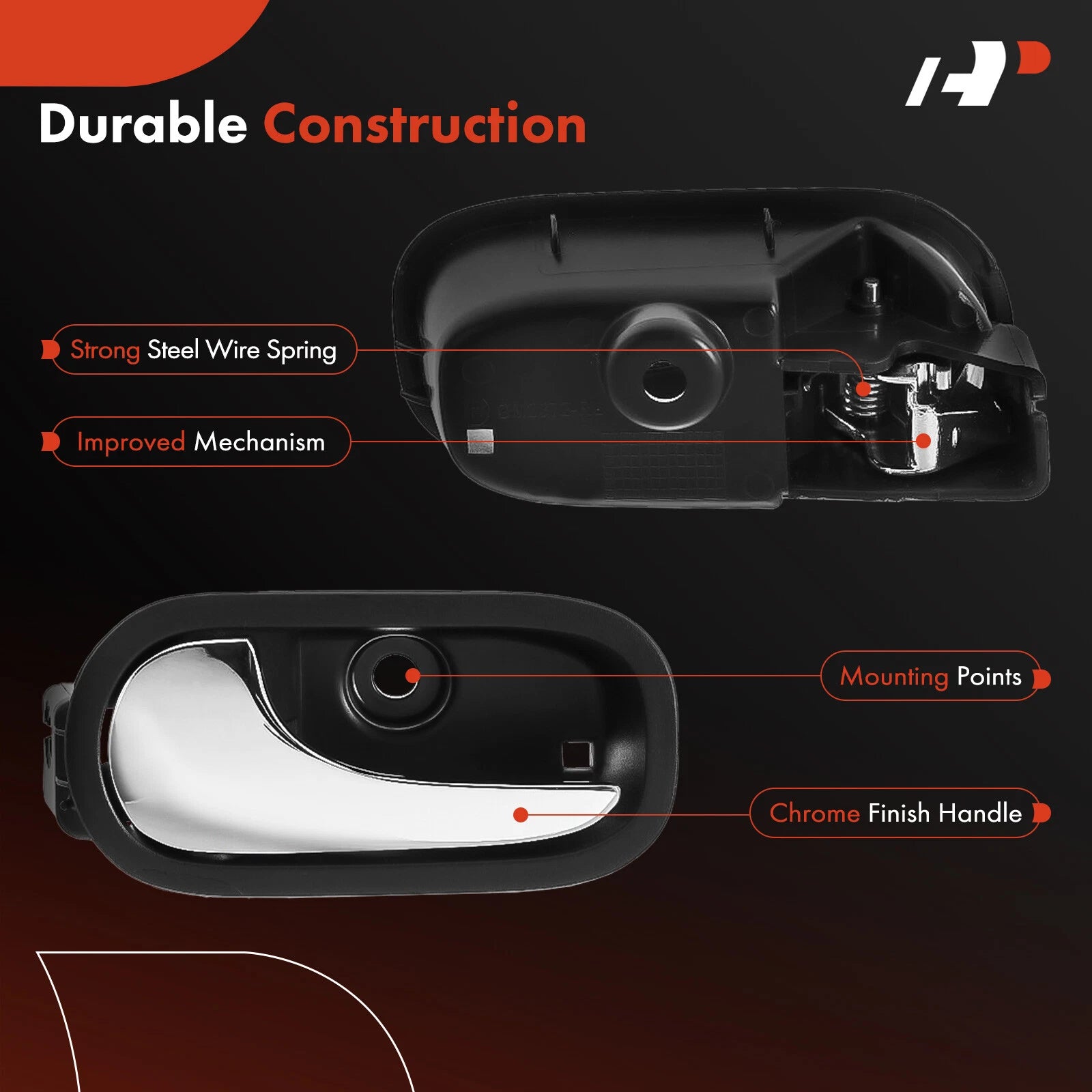 Rear Left Plastic Interior Door Handle for Chevrolet Malibu (2008-2012)